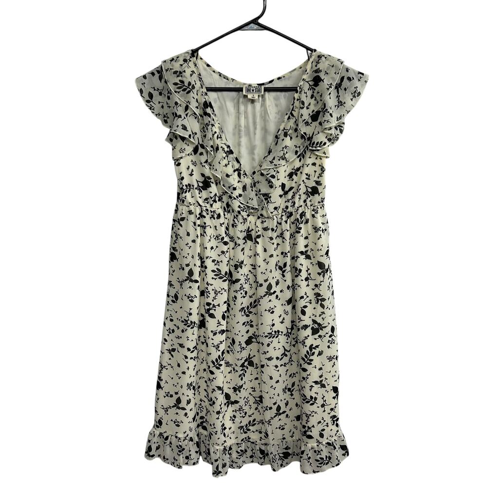 Ruffle Floral Chiffon Dress S Pastel Soft Girl Cottagecore Romantic‎ Feminine